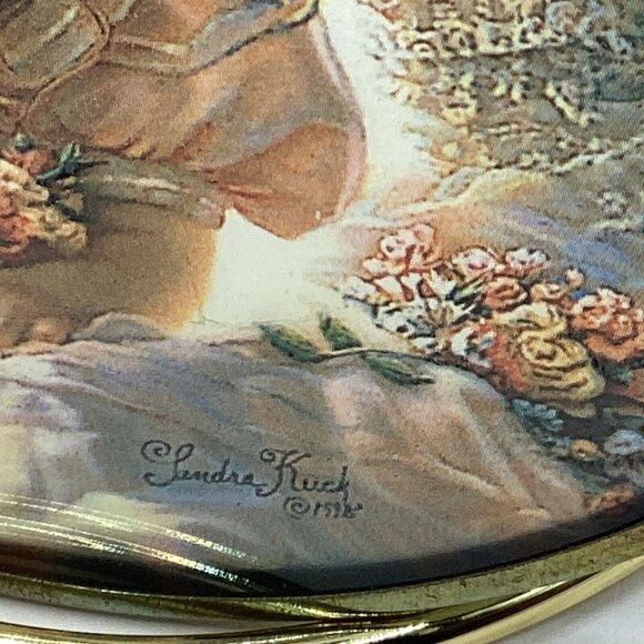 1990s Enesco Via Vermont Sandra Kuck Art Stained Glass Suncatcher-Ornament - Picture 4 of 5